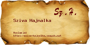 Sziva Hajnalka névjegykártya