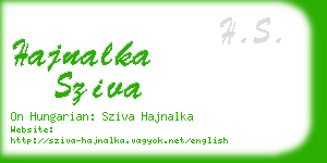 hajnalka sziva business card